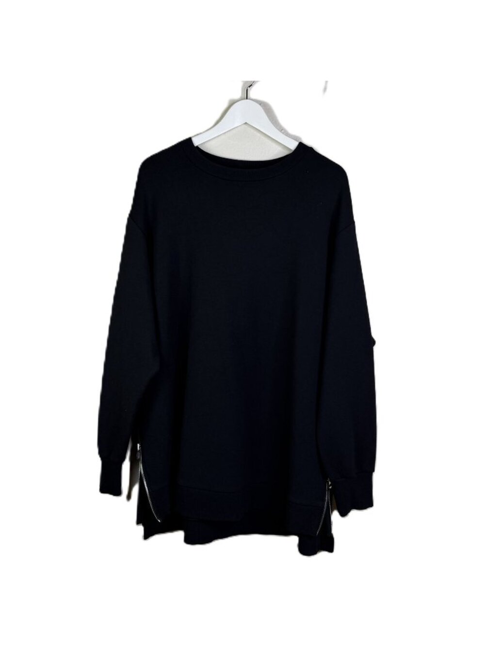 Varley Black Charter Sweat 2.0 Doublesoft Sweatshirt w/ Side Zippers, Size 1X